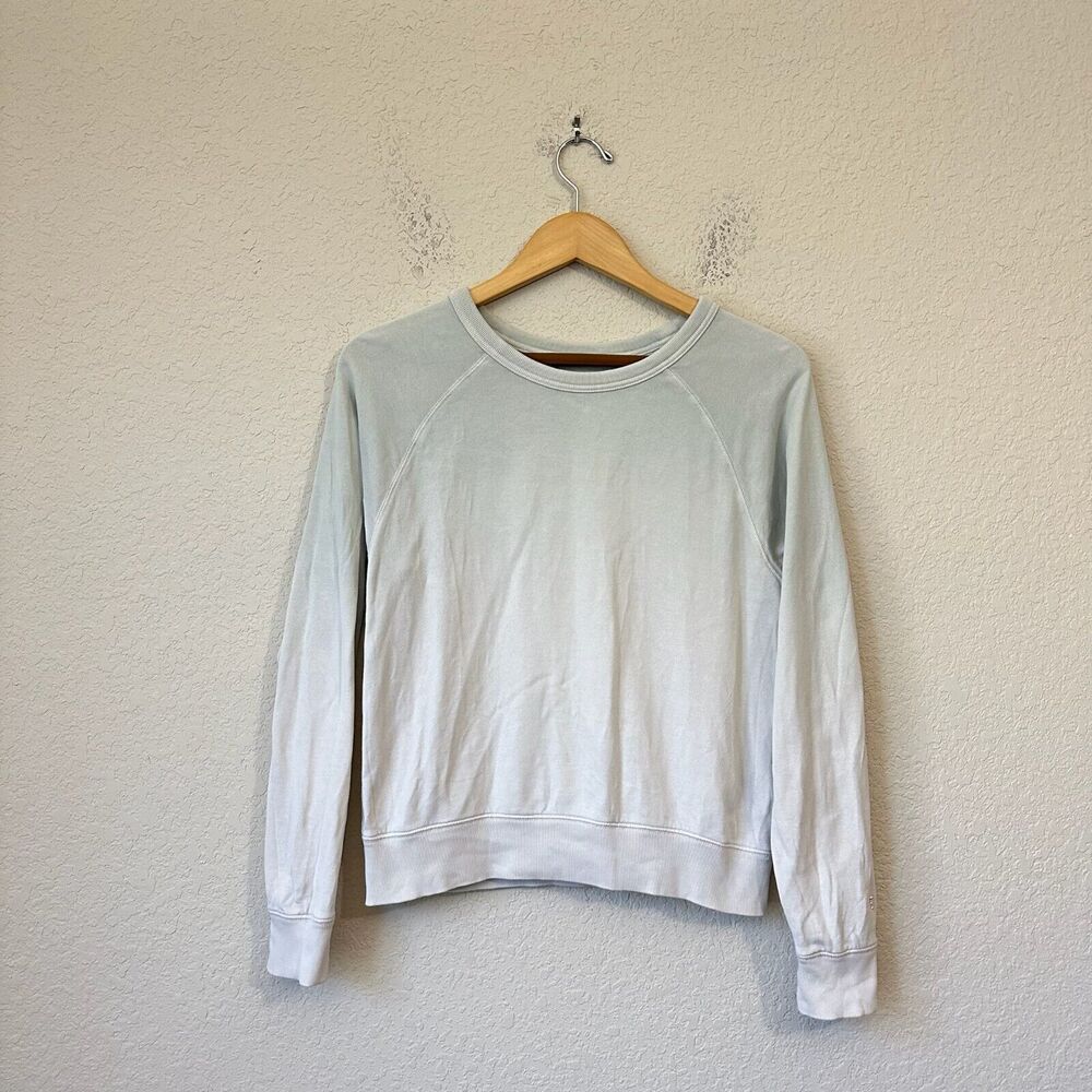 EVERLANE The Lightweight French Terry Crewneck Sweatshirt Sky Blue Ombre